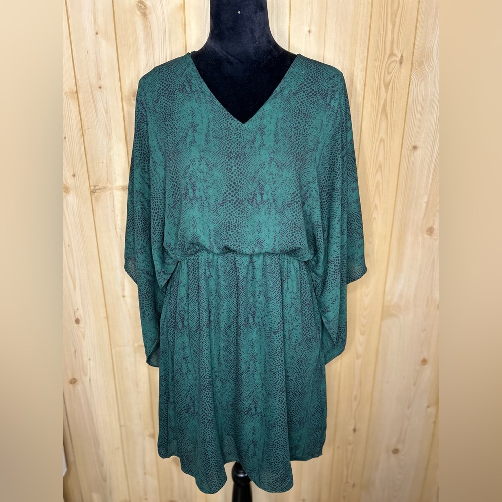 Meritt Emerald Snakeskin Dress